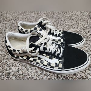 Black & White Checkered Van's Lace up size 10.5 Mens